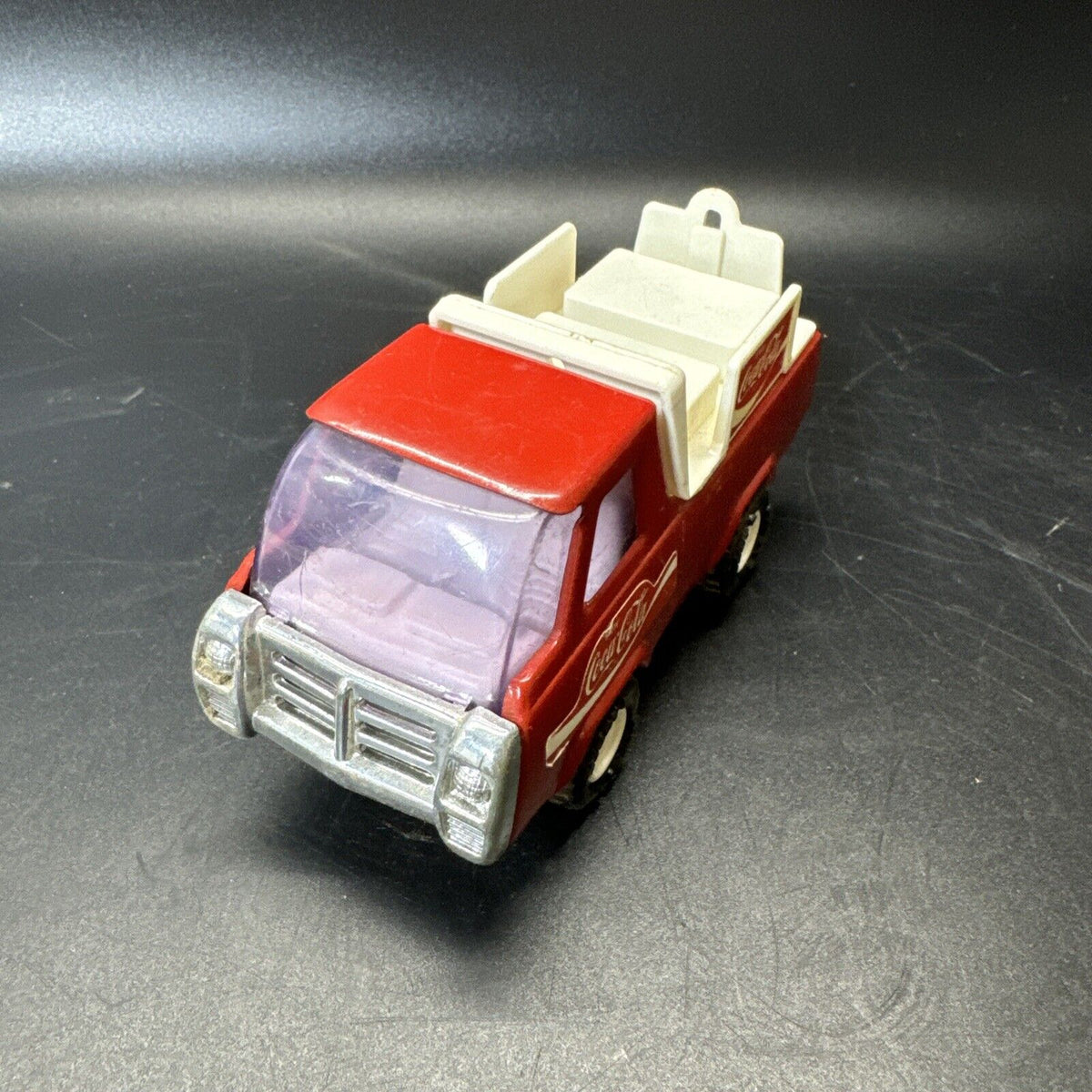 Vintage Buddy L Coca Cola Delivery Trucks,  Tractor Trailer Red Metal Coke Bottl