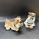 Bulldog Figurine with Spike Collar 4.5"/ Set Of 2
