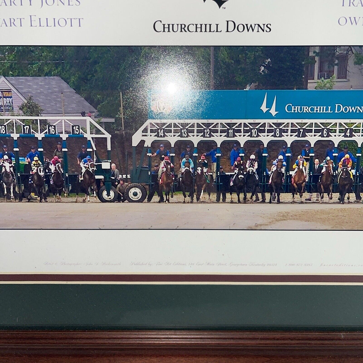 a collection of memorabilia commemorating S Jones 2004 Kentucky Derby victory