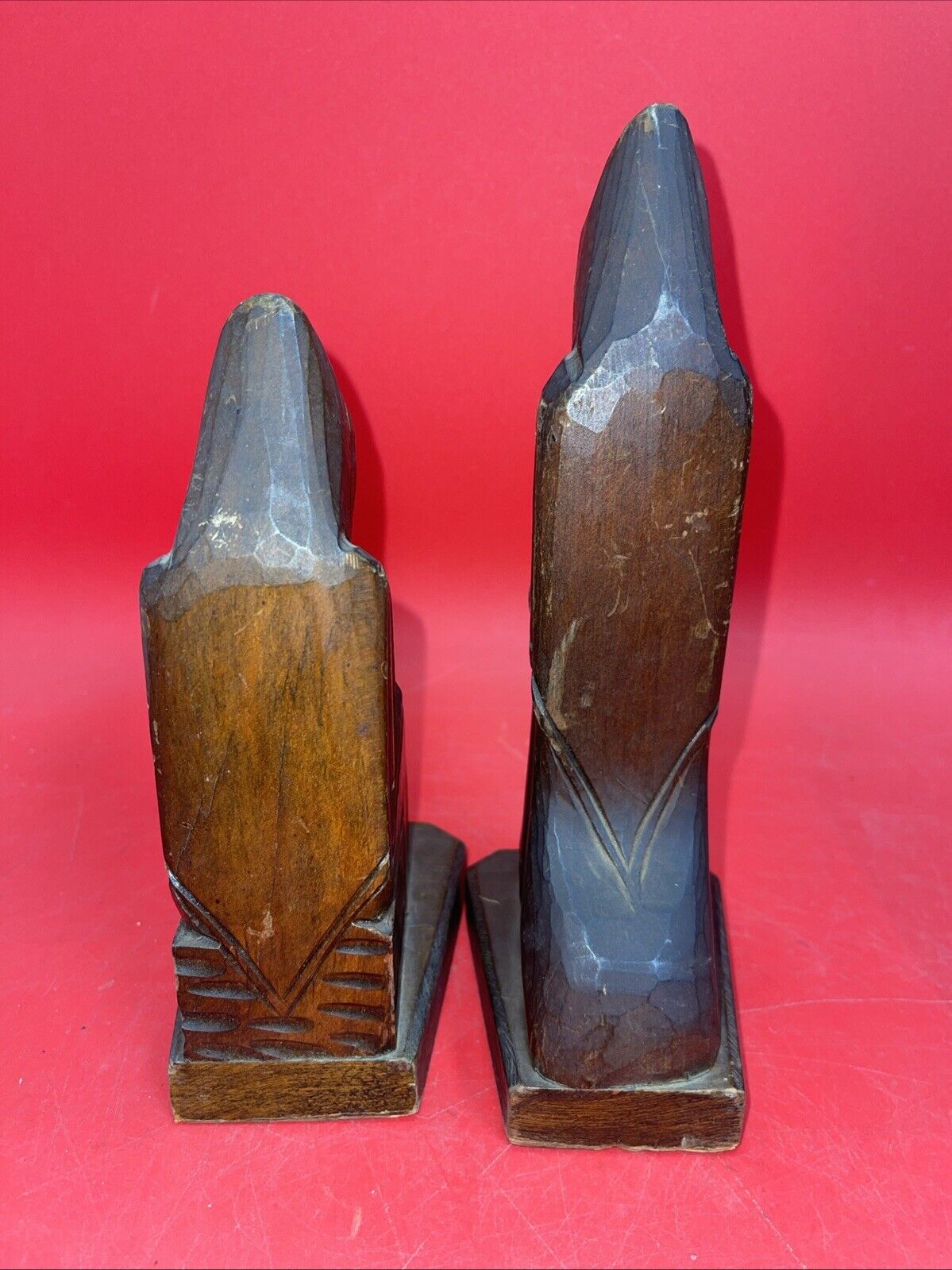 Vintage Carved Wood Statue Wooden Bearded Monk Priest Figure Bible Breviary Set