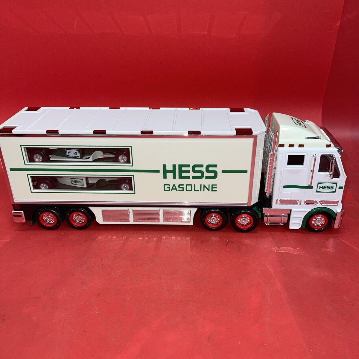 2003 Hess Toy Truck and Racecars Original Box & Bag