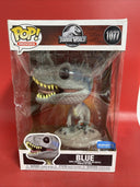 Funko Pop! BLUE Jurassic World #1077 Walmart Exclusive  JUMBO Box Damage!