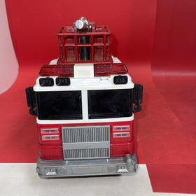 Vintage 22.5" Plastic Fire Rescue Ladder Truck Toy Lights/Sounds