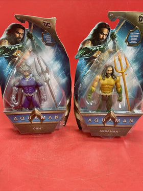 Mattel AQUAMAN Movie ORM & Aquaman 6in. Action Figure Lot DC Comics Jason Mamoa