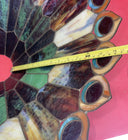 Tiffany Style Stained Glass Lamp Shade Peacock Tail Decorative, 23" Diameter