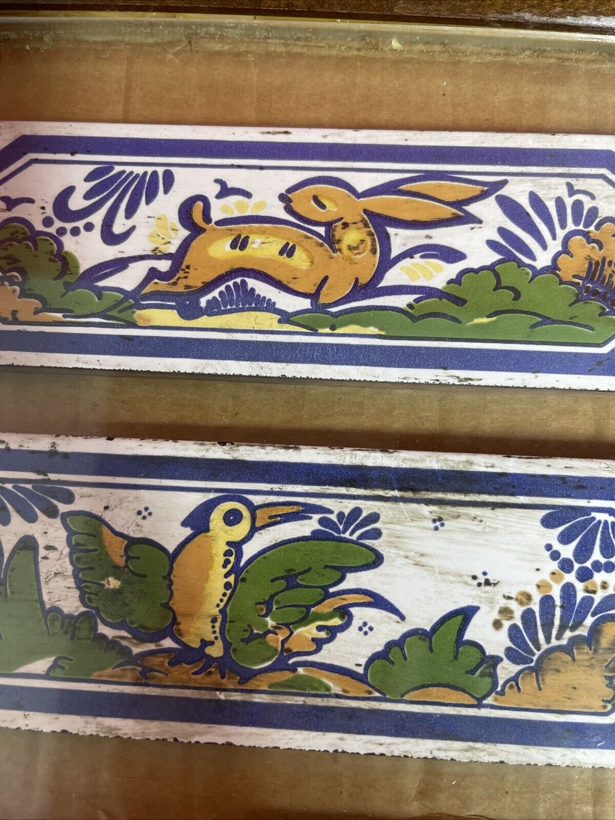 Antique Islamic Tile Zandleh Dynasty 1852 Circa