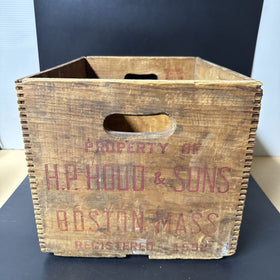 Milk Carton H.P. HOOD & SONS VINTAGE Tongue And Groove