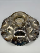 Silverplate Footed Bowl Scalloped Serving Dish