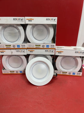 6 NEW Sunlite 4" Round LED Light Retrofit Fixture 10W