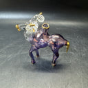 Vintage Hand Blown Glass Horse Perfume Bottles/ Lot Of 3