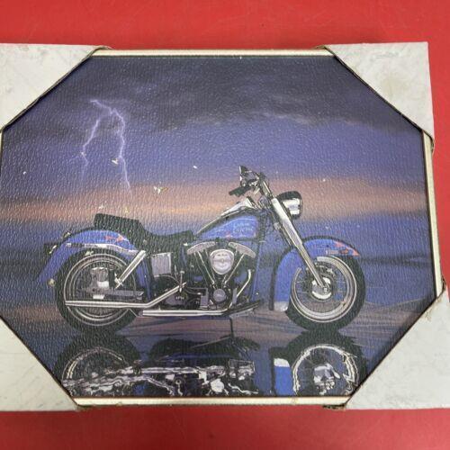 2 HARLEY DAVIDSON COLOR PRINTS 10 & 8 HARDBOARD