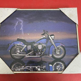 2 HARLEY DAVIDSON COLOR PRINTS 10 & 8 HARDBOARD