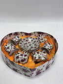 Set Of Coffee Saint Valentine 12 Piece New China Porcelain