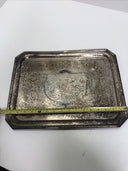 Antique  Meriden Silver Plate Serving Tray Drink Snack Tray