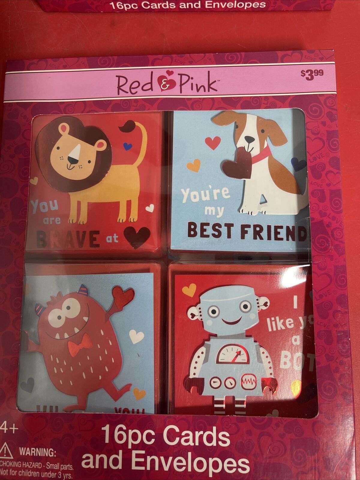 Red & Pink Pop Up Cards & Envelopes Fruity Lot of 5 Boxes = 80 Pieces