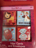 Red & Pink Pop Up Cards & Envelopes Fruity Lot of 5 Boxes = 80 Pieces