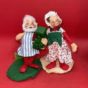 Annalee Christmas Santa and Mrs Claus Dolls 1963