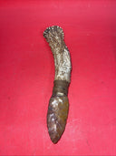 Antique Flint Knife with Deer Antler Handle,  Carving  Indian Face