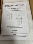 Hampton Bay 1-Light Black Outdoor Wall Lantern Sconce (2-Pack)