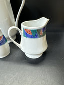 Vintage Global Designs Tea Pot With Salter, Sugar and Creamer Set