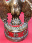 Pair of Patriotic JFK Reproduction Bronze Eagle Bookends (Damage)