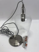 6-in Brushed Nickel Country Cottage Mini Clear Glass Bell Pendant