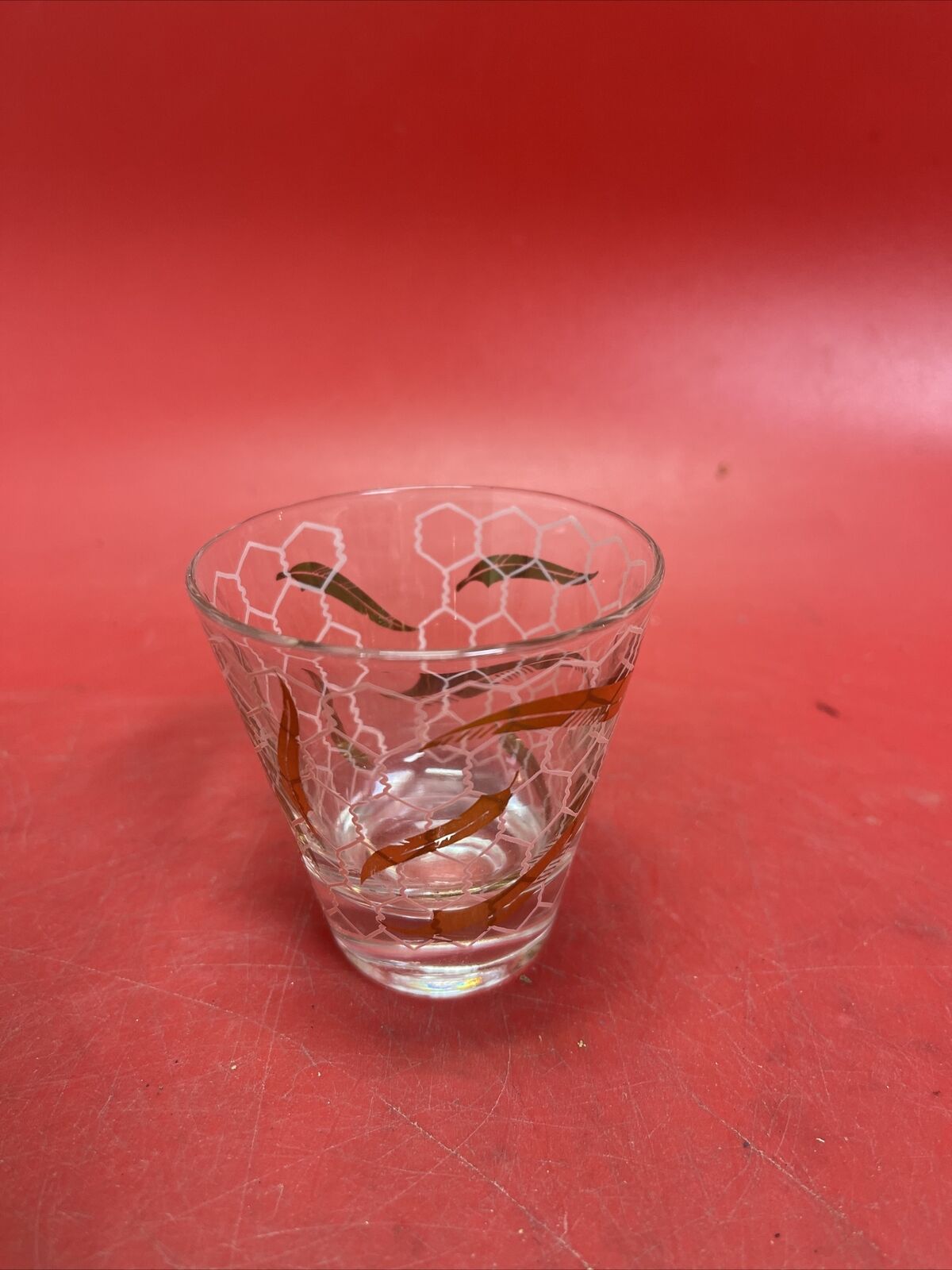 Vintage Diamond Pattern Whiskey Cocktail Glasses, Lot 4