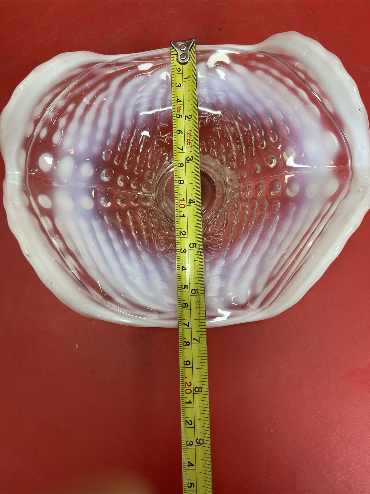 Antique White Opal Glass Footed Bowl