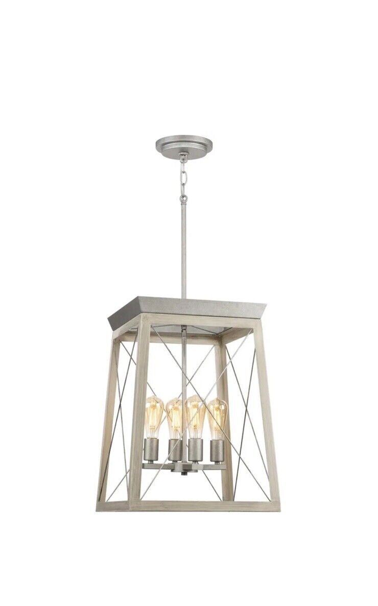 Progress Lighting Briarwood 4-Lt Galvanized Chandelier Foyer - P500178-141