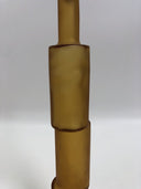 Vintage Artistic Crank Shaped Offset Cylinders Blue Glass Oil/Vinegar Bottle
