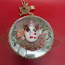 Ceramic Clown Jester Fan Style Ruff Venetian Style Decor Mask Lot 4