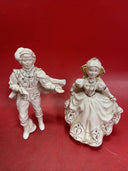 Beautiful porcelain carriage with horses, Cinderella and Prince.