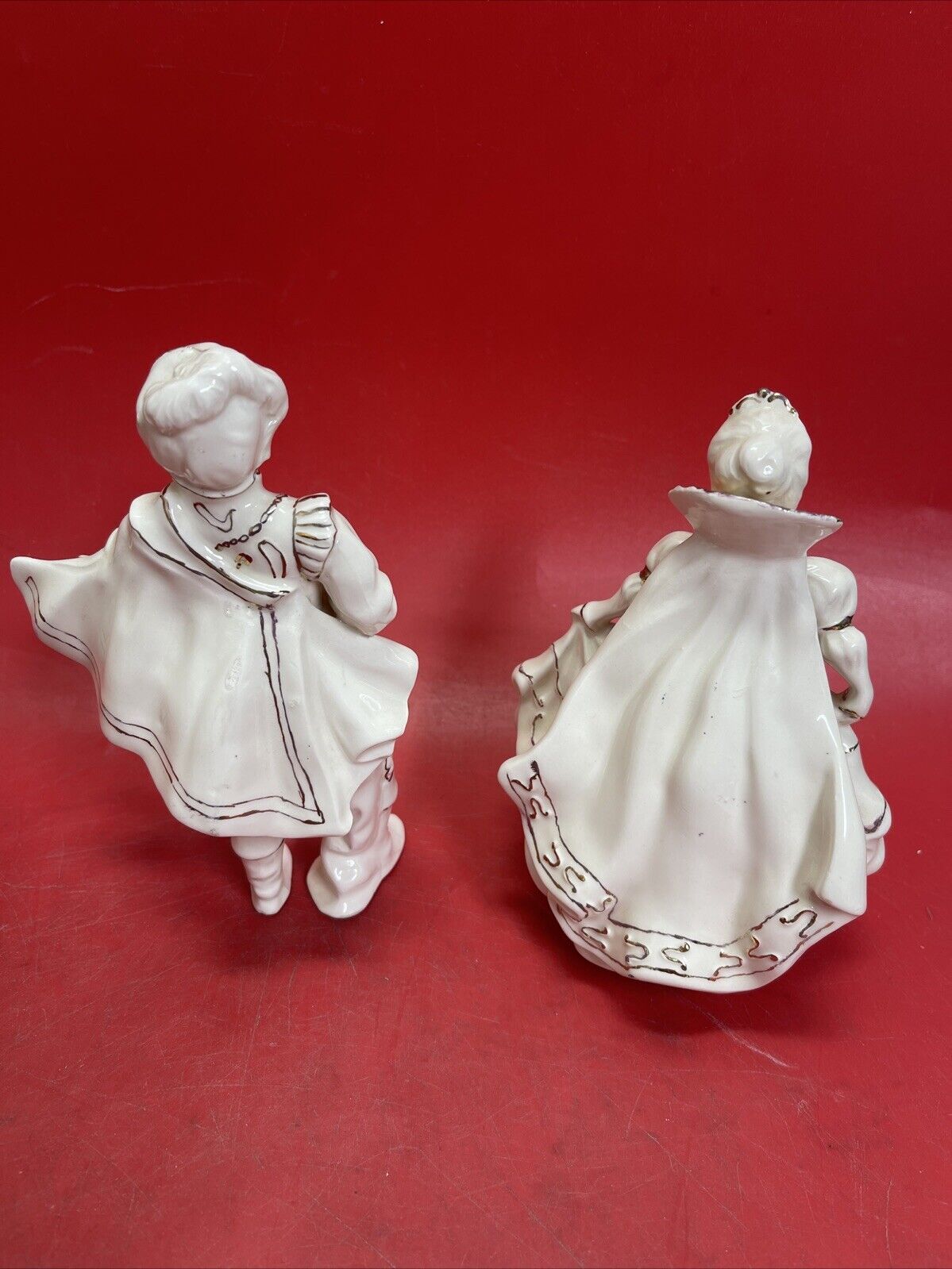 Beautiful porcelain carriage with horses, Cinderella and Prince.