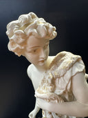 Rudolstadt Germany Porcelain Figurine Sculpture 18”