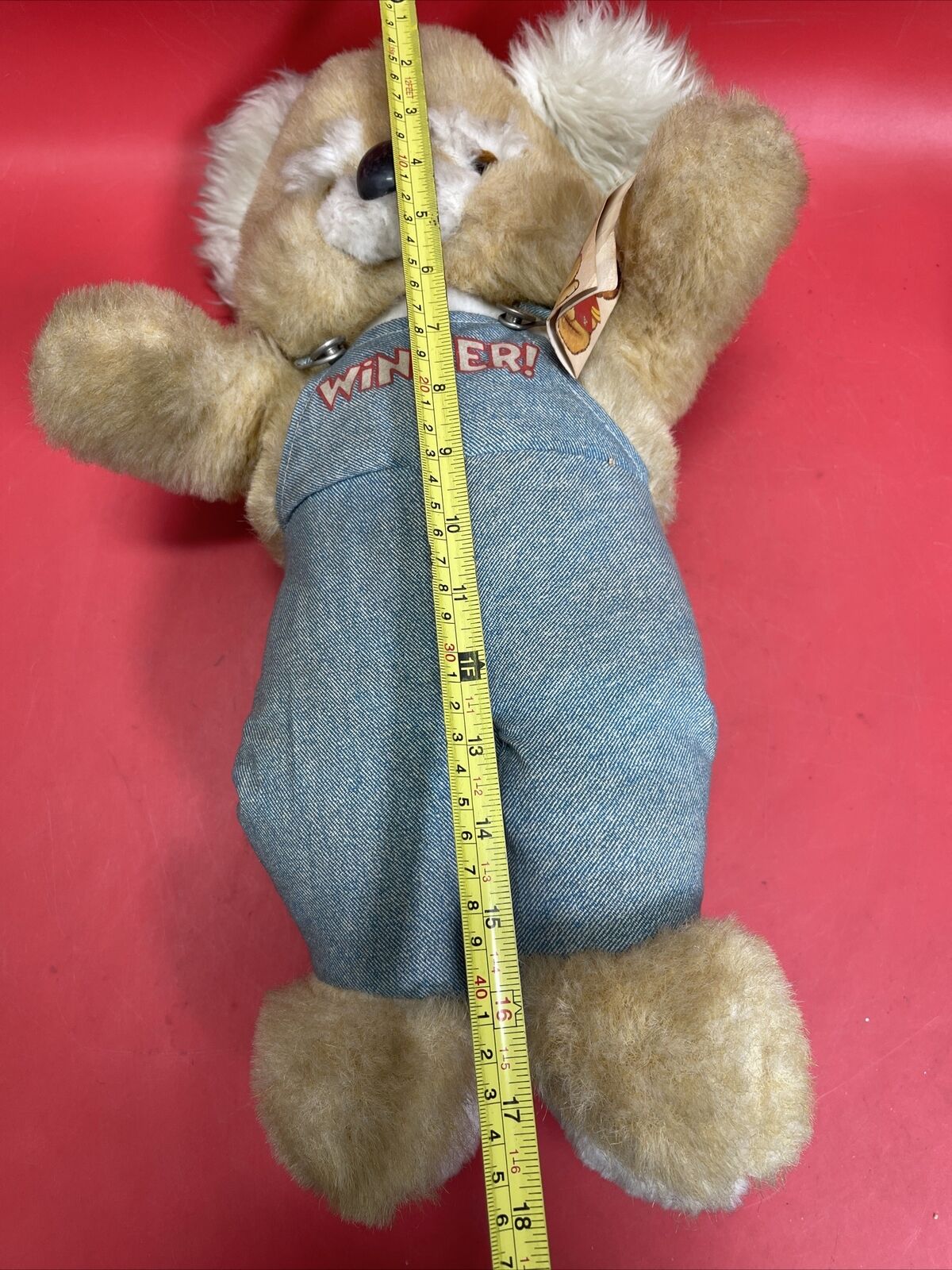 Vintage Kirby Koala Bear 1984 Gibson RARE OUTFIT Overalls Winner 15” Plush Teddy