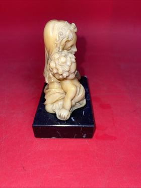 Vintage Italian Plastic Madonna and Child Figurine