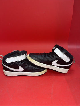 Nike Court Borough Mid 2 PS Sneaker Shoes Boys Size 9C Black White