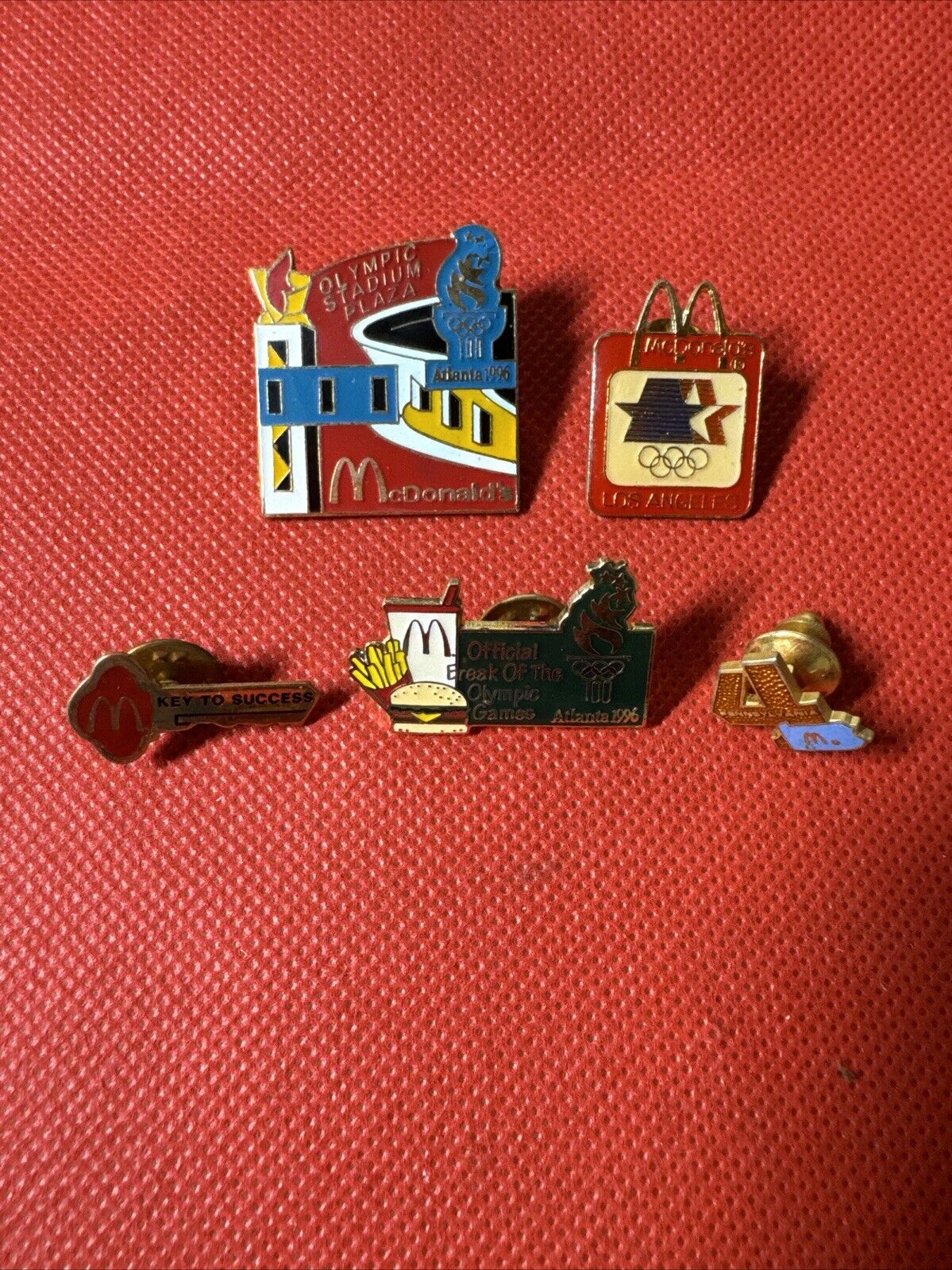 Lot of 5 McDonald's employee Pins
