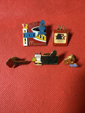 Lot of 5 McDonald's employee Pins