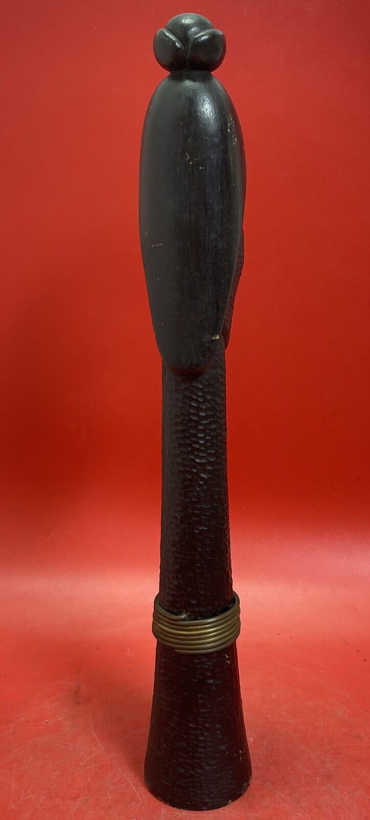 Vintage Antique African fertility statue wood carving figure 18.5” Tall