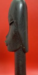 Vintage Antique African fertility statue wood carving figure 18.5” Tall