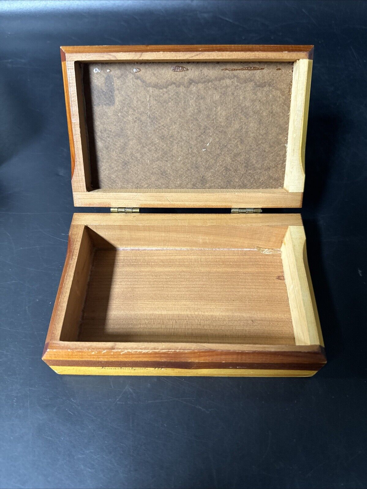 Vintage Wooden Trinket Jewelry Box/ Lot Of 2