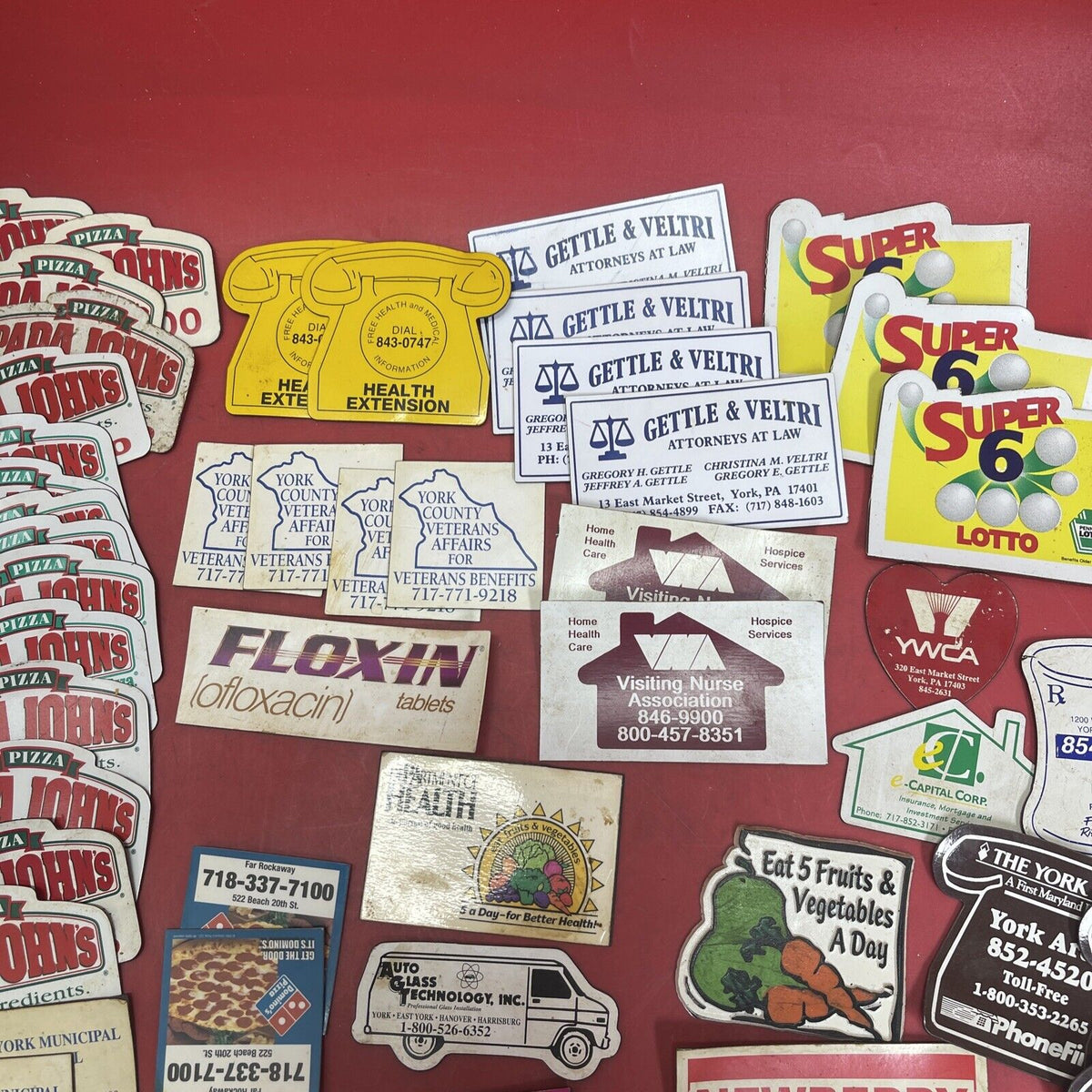 Vintage  Sticker Magnet Large Lot