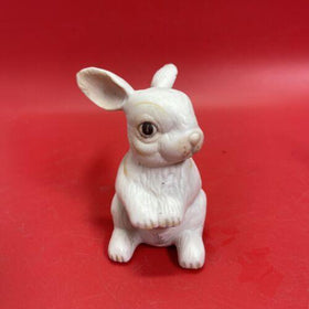 Pair of Royal Crown Bunny Rabbit Figurines Signed J Byron