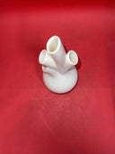 Vintage Lenox USA Aorta Heart Ivory 4 Stem Bud Vase Ribbed Edge