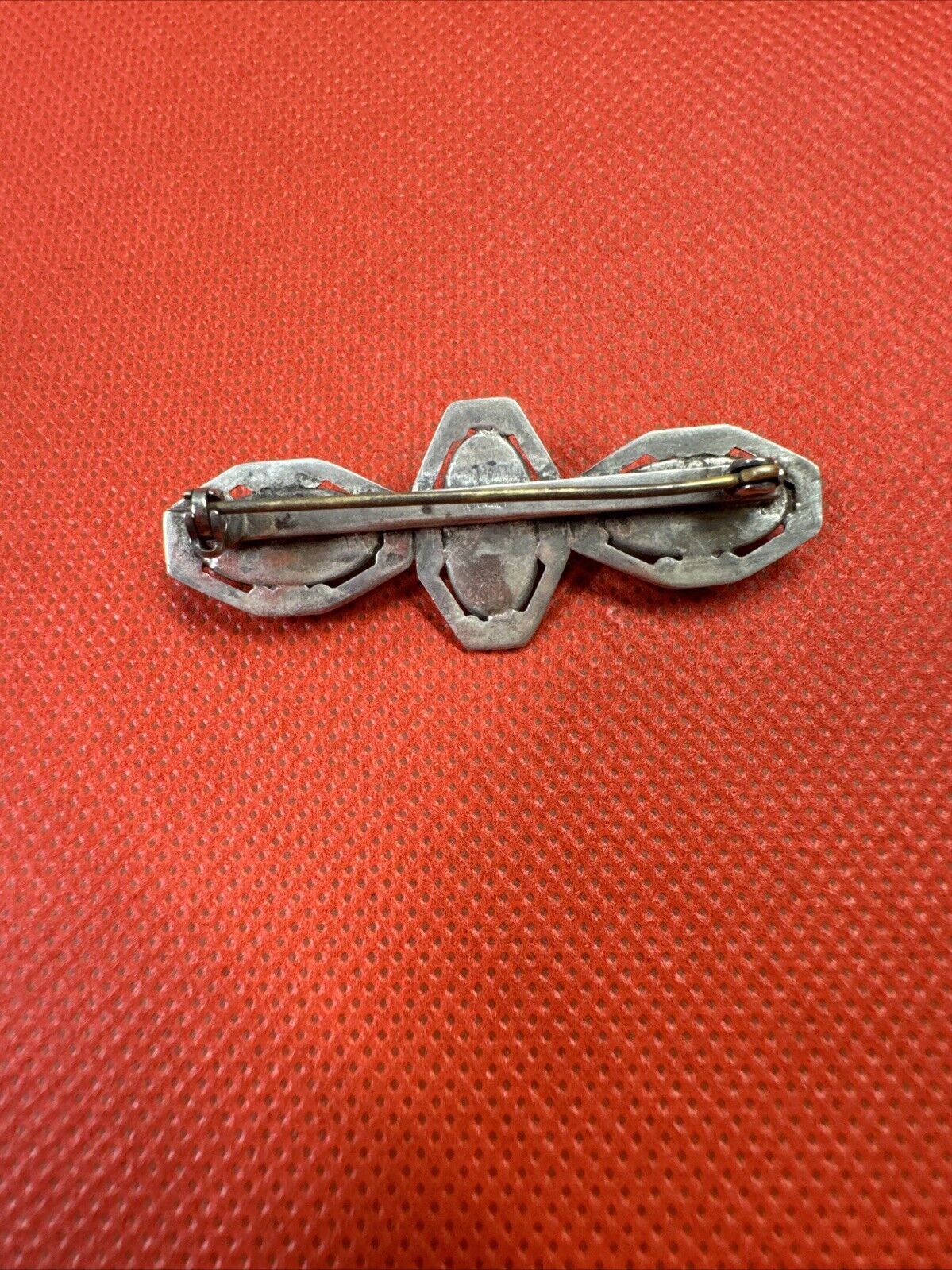 Vintage Sterling Silver Abalone Brooch