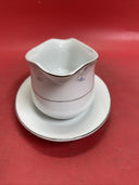 Fine China Heirloom By Fashion Royal Gravy Boat With Attached Underplate