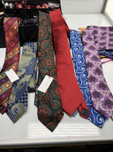 Mens Silk Ties Paisley Striped Checks Men Tie 23 Pieces New And Very Good*