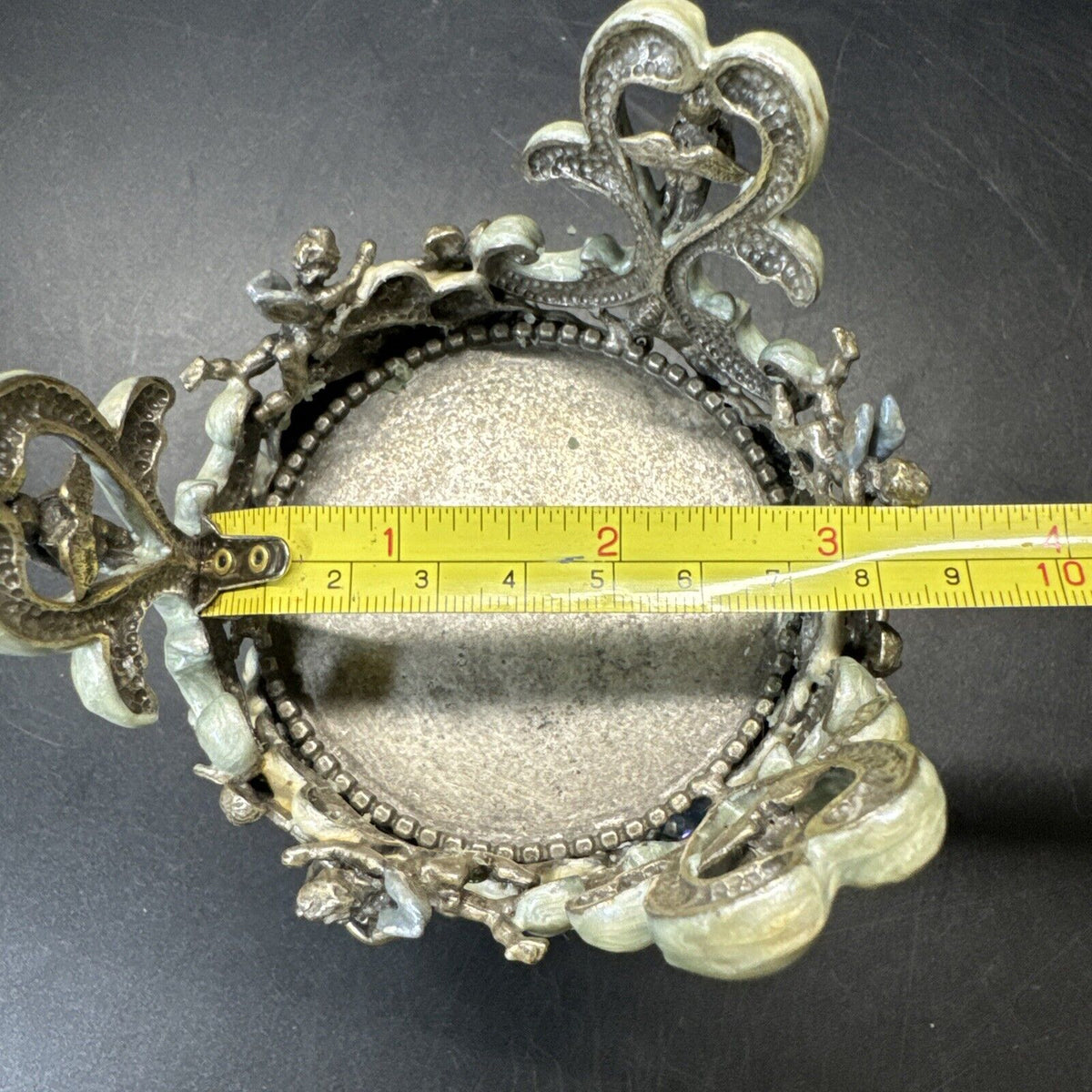 Kirks Folly Secret Of The Seven Angels Wishing Candle Holder Antique Silver-Tone
