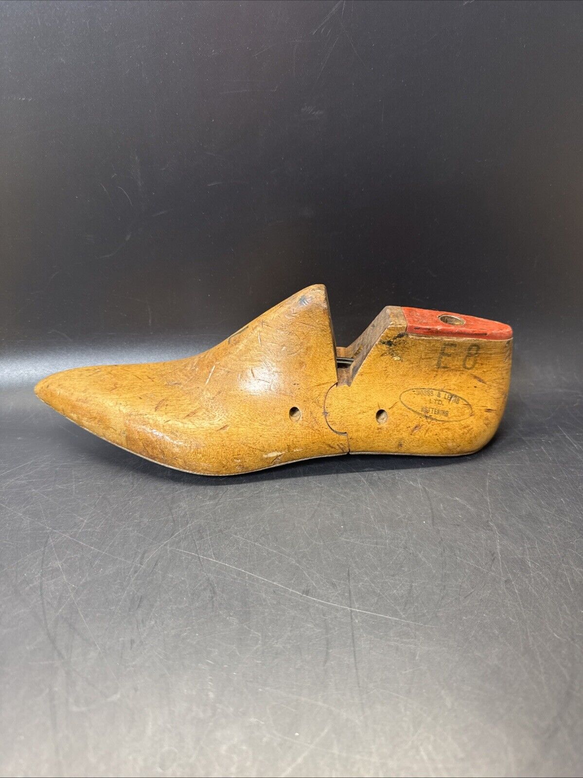 Vintage Wood Shoe Size E8